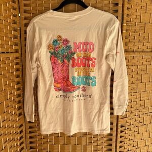Simply Southern Kids Long Sleeve Shirt Youth Size Medium